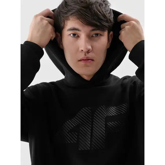 4F bluza dresowa męska z kapturem 4FWMM00TSWSM1766 czarny