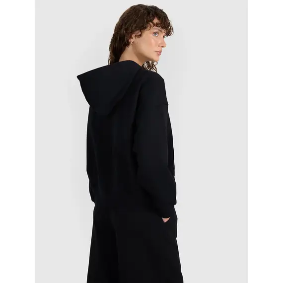4F bluza dresowa damska z kapturem 4FWAW25TSWSF1887 czarny