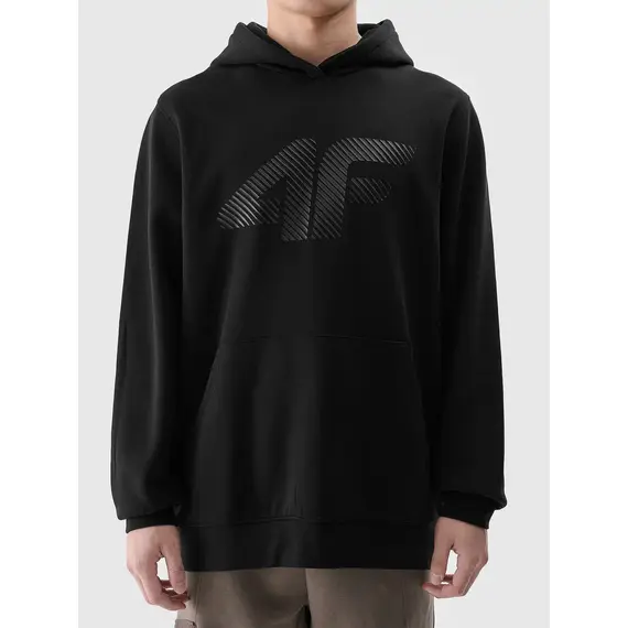4F bluza dresowa męska z kapturem 4FWMM00TSWSM1766 czarny