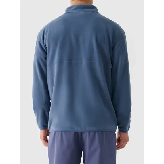 4F bluza polarowa męska polar rozpinany 4FWAW25TFLEM357 niebieski