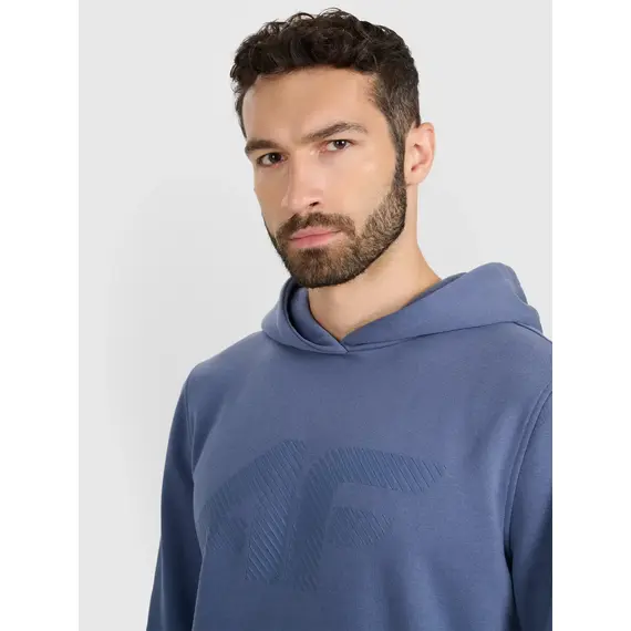 4F bluza dresowa męska z kapturem 4FWMM00TSWSM1766 niebieski