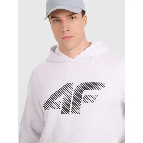 4F bluza dresowa męska z kapturem 4FWMM00TSWSM1766 szary