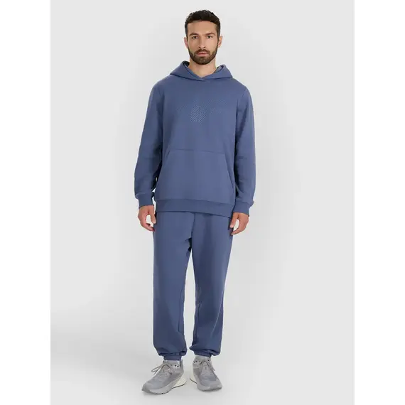 4F bluza dresowa męska z kapturem 4FWMM00TSWSM1766 niebieski