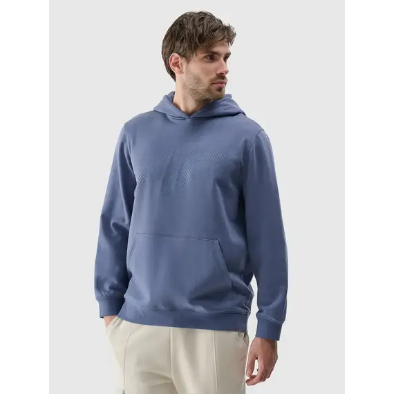 4F bluza dresowa męska z kapturem 4FWMM00TSWSM1766 niebieski
