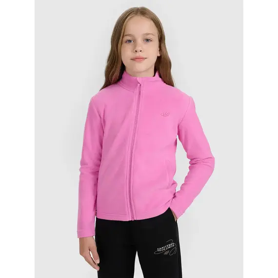 4F bluza polarowa polar dla dziewczynek 4FJWAW25TFLEF346 różowy