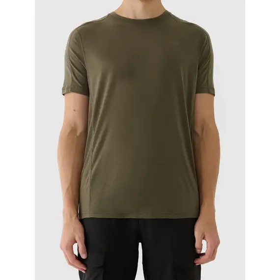 4F koszulka męska z merino 4FWAW25TFTSM1526 zielony