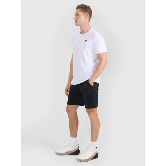 4F koszulka męska treningowa z wykończeniem szybkoschnącym 4FWMM00TFTSM1830 biały