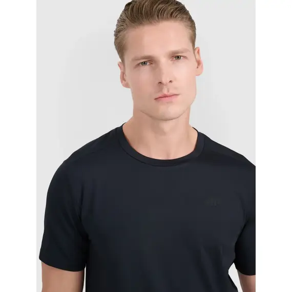 4F koszulka męska treningowa z wykończeniem szybkoschnącym 4FWMM00TFTSM1830 czarny