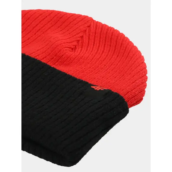 4F czapka o prążkowanym splocie 4FJWAW25ACAPM600 czerwony