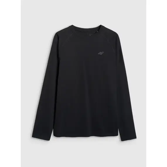 4F koszulka z długim rękawem męska longsleeve 4FWAW25TLONM474 czarny